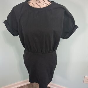 Free people beach black tshirt dress small